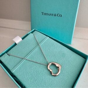 Tiffany & Co. Silver Open Heart Necklace